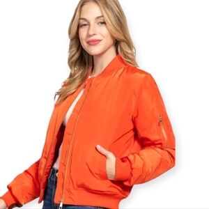 New Look Vibrant Orange Bomber Jacket